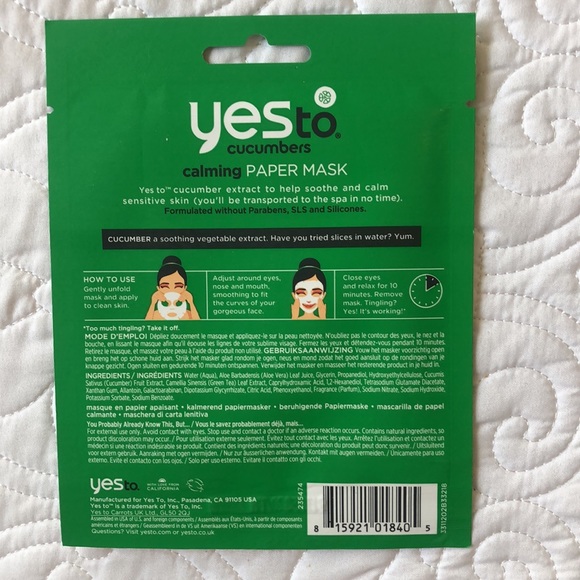 Yes To Cucumbers Calming Face Mask - Picture 3 of 3